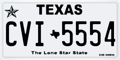 TX license plate CVI5554