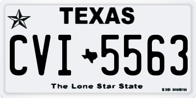 TX license plate CVI5563