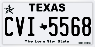 TX license plate CVI5568