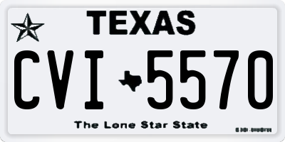 TX license plate CVI5570