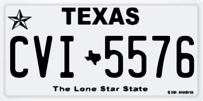 TX license plate CVI5576