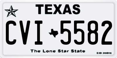 TX license plate CVI5582