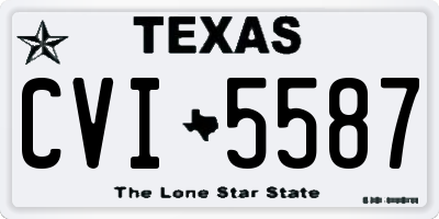 TX license plate CVI5587