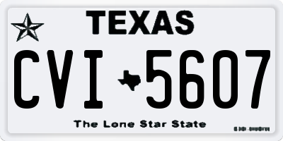 TX license plate CVI5607