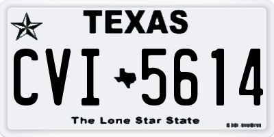 TX license plate CVI5614