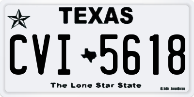 TX license plate CVI5618