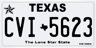 TX license plate CVI5623