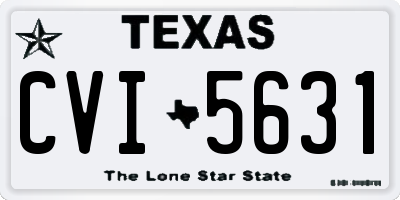 TX license plate CVI5631
