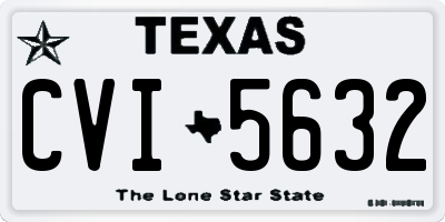 TX license plate CVI5632