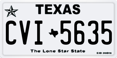 TX license plate CVI5635