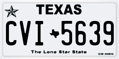 TX license plate CVI5639