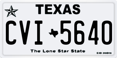 TX license plate CVI5640