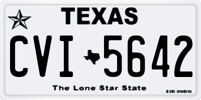 TX license plate CVI5642