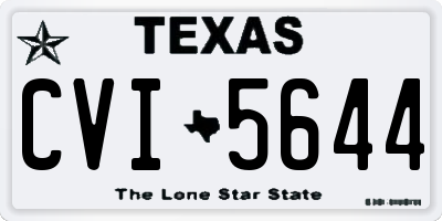TX license plate CVI5644