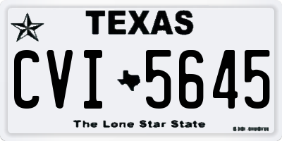 TX license plate CVI5645