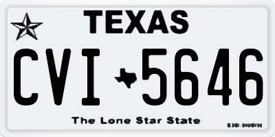 TX license plate CVI5646