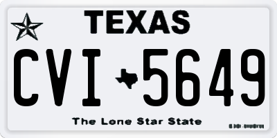 TX license plate CVI5649