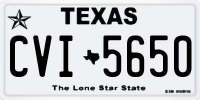 TX license plate CVI5650