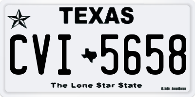 TX license plate CVI5658