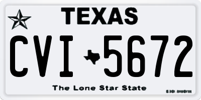 TX license plate CVI5672