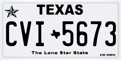 TX license plate CVI5673