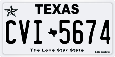 TX license plate CVI5674