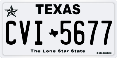 TX license plate CVI5677