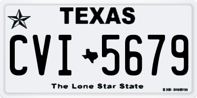 TX license plate CVI5679
