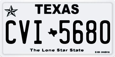 TX license plate CVI5680