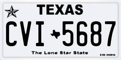 TX license plate CVI5687