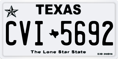 TX license plate CVI5692