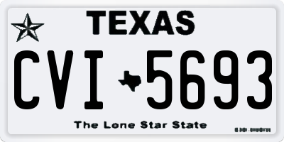 TX license plate CVI5693