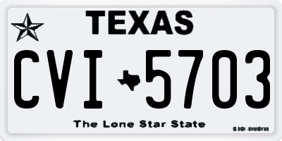 TX license plate CVI5703