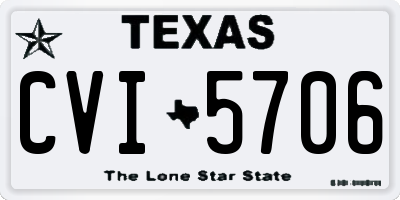 TX license plate CVI5706