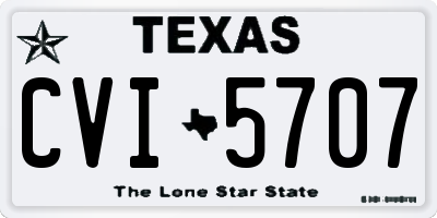 TX license plate CVI5707