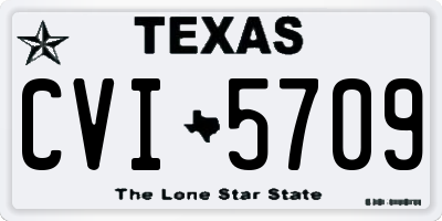 TX license plate CVI5709