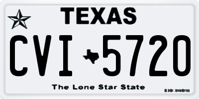 TX license plate CVI5720