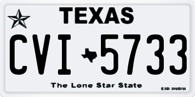 TX license plate CVI5733