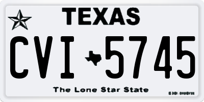 TX license plate CVI5745