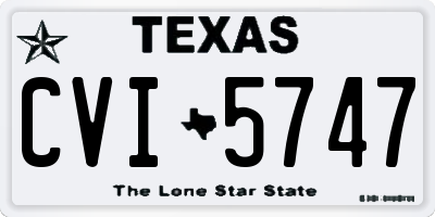 TX license plate CVI5747