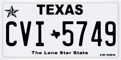 TX license plate CVI5749