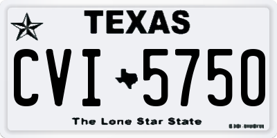 TX license plate CVI5750