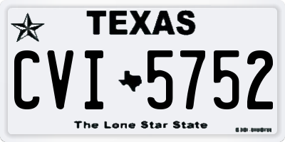 TX license plate CVI5752