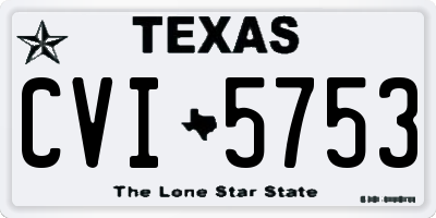 TX license plate CVI5753