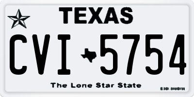 TX license plate CVI5754
