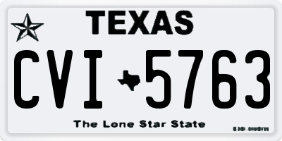 TX license plate CVI5763