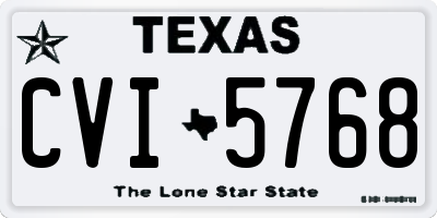 TX license plate CVI5768