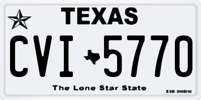 TX license plate CVI5770