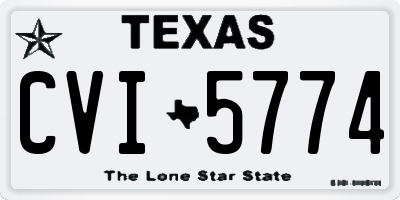TX license plate CVI5774