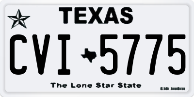 TX license plate CVI5775
